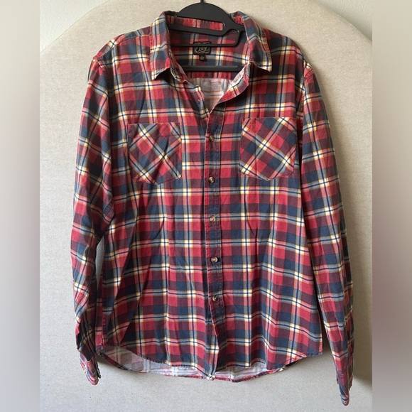 Obey- Men’s Button Down Multicolor Plaid Long Sleeve- Size Large - Picture 2 of 10